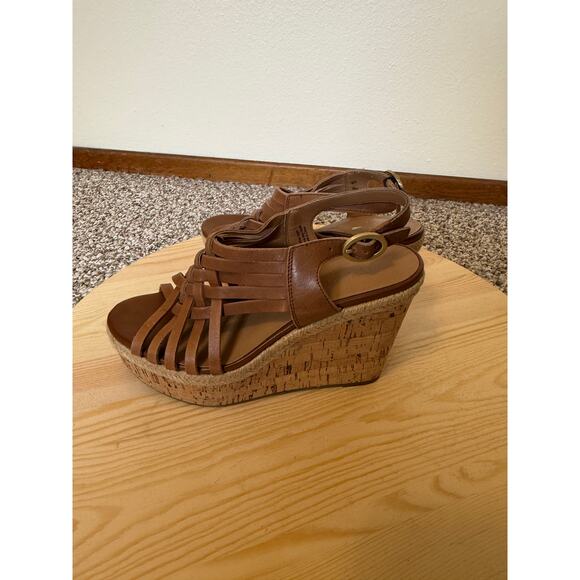 Franco Sarto Tammie Wedge Sandals Size 7 | Leather Upper | Cork Heel - Picture 10 of 10